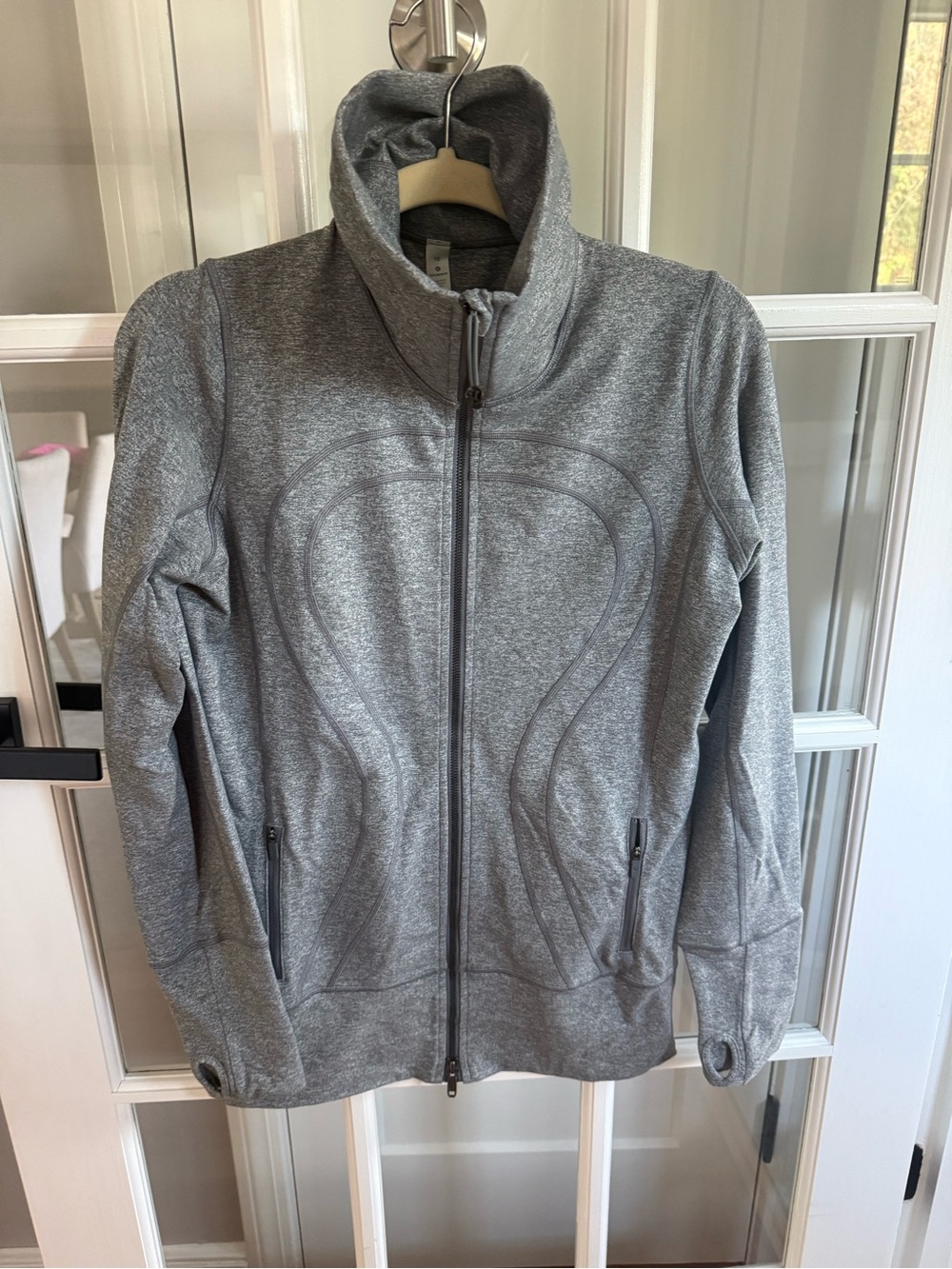 lululemon athletica Heather Gray Full-Zip Bomber Jacket